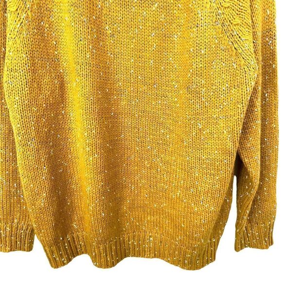 NEW‎ Anthropologie VOY mustard knit sweater Size S yellow mustard fall - Picture 3 of 6